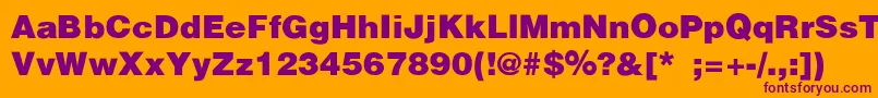 フォントPartridgeBlackSemibold – オレンジの背景に紫のフォント