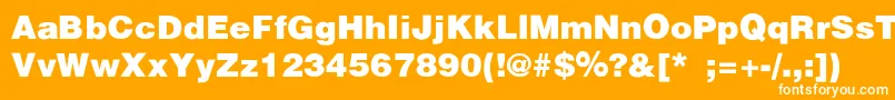 PartridgeBlackSemibold Font – White Fonts on Orange Background