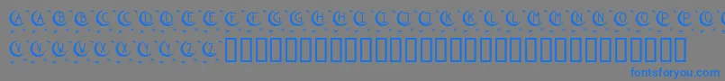 Шрифт KrTwinkle – синие шрифты на сером фоне