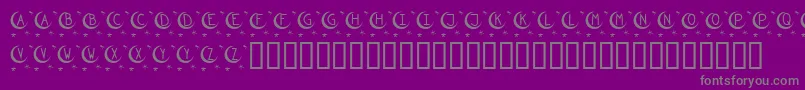 fuente KrTwinkle – Fuentes Grises Sobre Fondo Morado