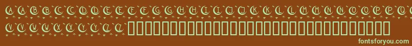 KrTwinkle Font – Green Fonts on Brown Background