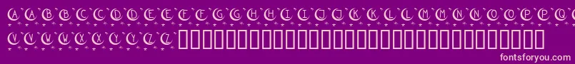 Fonte KrTwinkle – fontes rosa em um fundo violeta