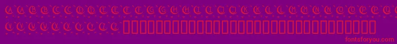 KrTwinkle Font – Red Fonts on Purple Background