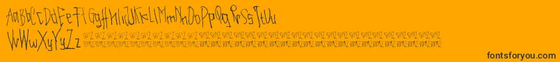 BeautifulHorror Font – Black Fonts on Orange Background