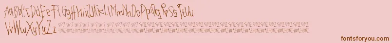 BeautifulHorror Font – Brown Fonts on Pink Background