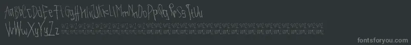 BeautifulHorror Font – Gray Fonts on Black Background