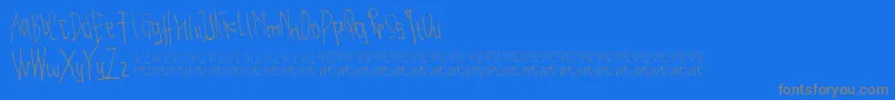 BeautifulHorror-Schriftart – Graue Schriften auf blauem Hintergrund