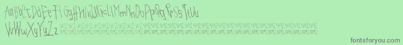 BeautifulHorror Font – Gray Fonts on Green Background