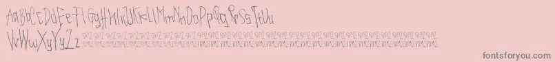 BeautifulHorror Font – Gray Fonts on Pink Background