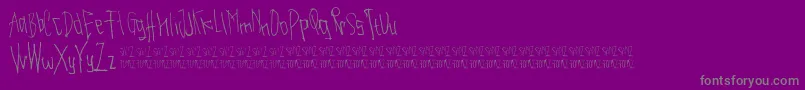 BeautifulHorror-Schriftart – Graue Schriften auf violettem Hintergrund