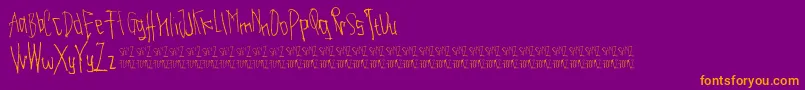 BeautifulHorror Font – Orange Fonts on Purple Background