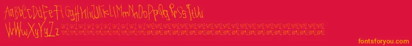 BeautifulHorror Font – Orange Fonts on Red Background