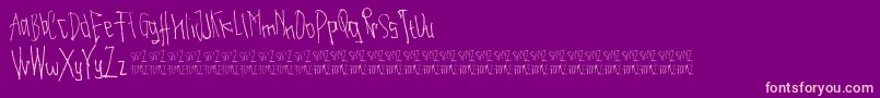 BeautifulHorror-Schriftart – Rosa Schriften auf violettem Hintergrund