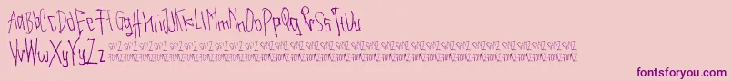 BeautifulHorror Font – Purple Fonts on Pink Background