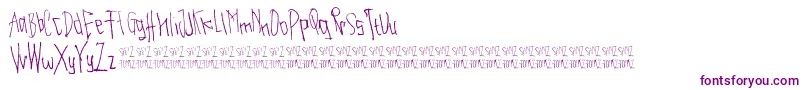 BeautifulHorror-Schriftart – Violette Schriften auf weißem Hintergrund