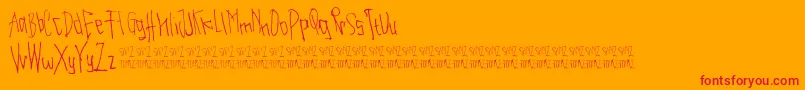 BeautifulHorror Font – Red Fonts on Orange Background