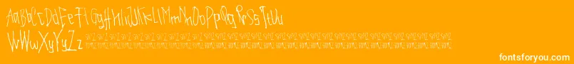 BeautifulHorror Font – White Fonts on Orange Background