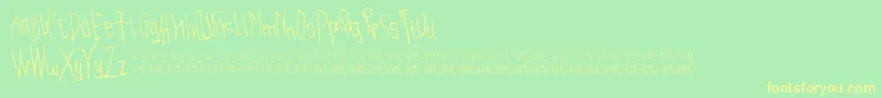 BeautifulHorror Font – Yellow Fonts on Green Background