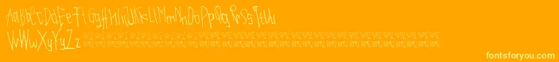 BeautifulHorror Font – Yellow Fonts on Orange Background