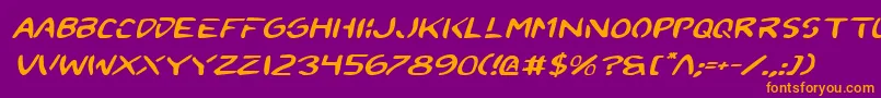 2toonv2ei Font – Orange Fonts on Purple Background