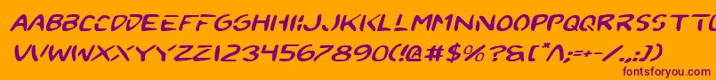 2toonv2ei Font – Purple Fonts on Orange Background