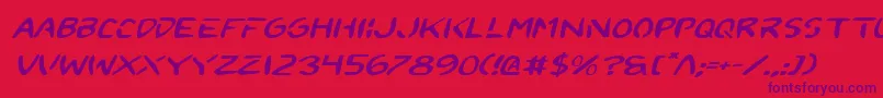 2toonv2ei Font – Purple Fonts on Red Background