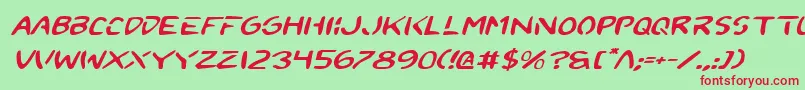 2toonv2ei Font – Red Fonts on Green Background