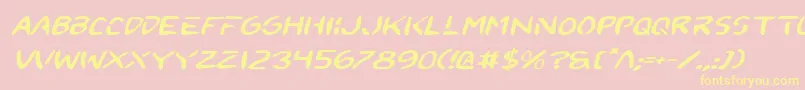 2toonv2ei Font – Yellow Fonts on Pink Background