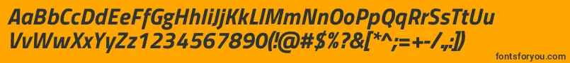 TitilliumwebBolditalic Font – Black Fonts on Orange Background