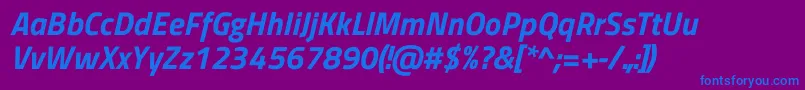 TitilliumwebBolditalic Font – Blue Fonts on Purple Background