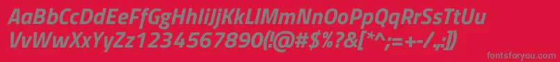 TitilliumwebBolditalic Font – Gray Fonts on Red Background