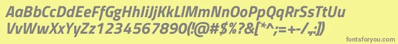 TitilliumwebBolditalic Font – Gray Fonts on Yellow Background