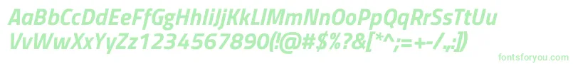 TitilliumwebBolditalic Font – Green Fonts on White Background