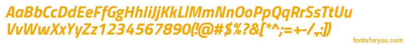 TitilliumwebBolditalic Font – Orange Fonts on White Background