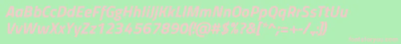 TitilliumwebBolditalic Font – Pink Fonts on Green Background