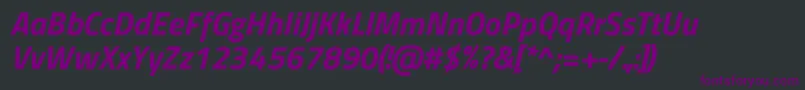 Czcionka TitilliumwebBolditalic – fioletowe czcionki na czarnym tle