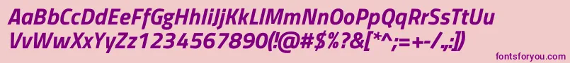 TitilliumwebBolditalic Font – Purple Fonts on Pink Background