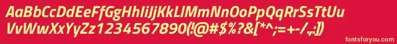 TitilliumwebBolditalic Font – Yellow Fonts on Red Background