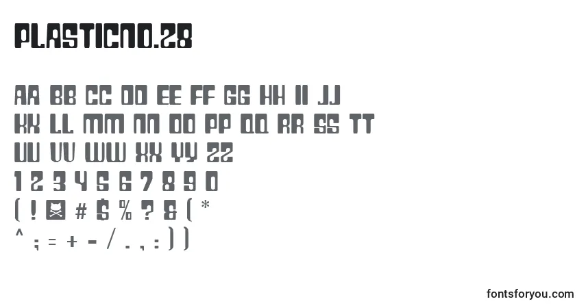 Schriftart PlasticNo.28 – Alphabet, Zahlen, spezielle Symbole