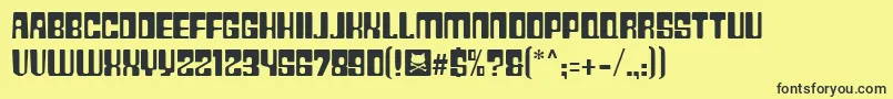 PlasticNo.28 Font – Black Fonts on Yellow Background