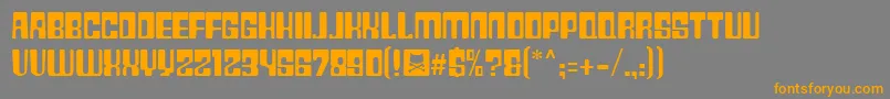 PlasticNo.28 Font – Orange Fonts on Gray Background