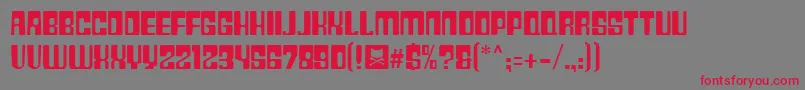 フォントPlasticNo.28 – 赤い文字の灰色の背景