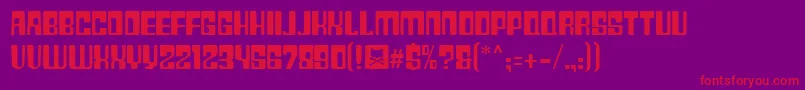 PlasticNo.28 Font – Red Fonts on Purple Background