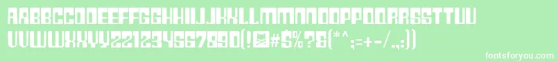 PlasticNo.28 Font – White Fonts on Green Background