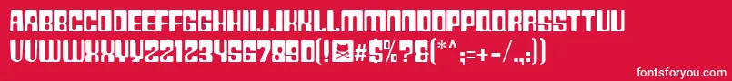 フォントPlasticNo.28 – 赤い背景に白い文字