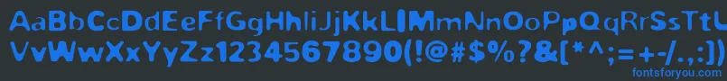ZaplyvHeavy Font – Blue Fonts on Black Background