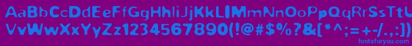 ZaplyvHeavy Font – Blue Fonts on Purple Background