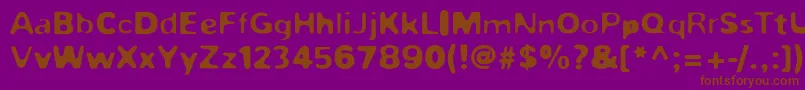 ZaplyvHeavy Font – Brown Fonts on Purple Background