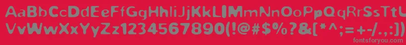 ZaplyvHeavy Font – Gray Fonts on Red Background