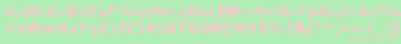 Lisätietoja ZaplyvHeavy-fontista ZaplyvHeavy-fontti – vaaleanpunaiset fontit vihreällä taustalla
